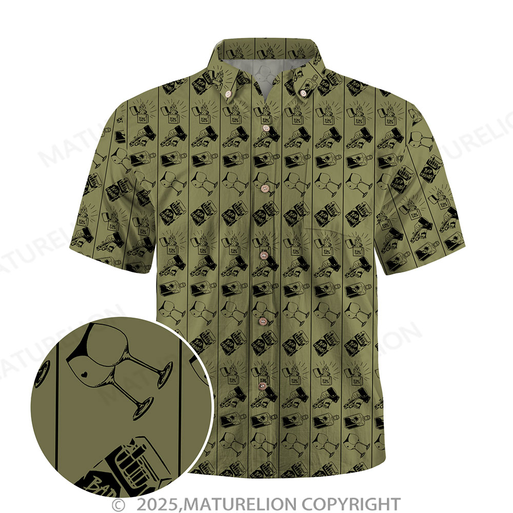 Maturelion Floral Rush Button Up Shirt