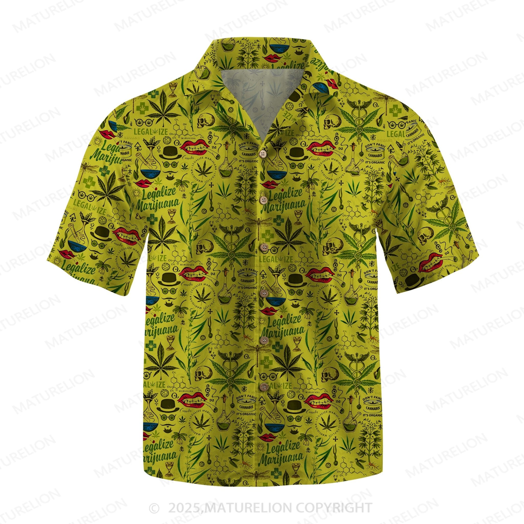 Maturelion Men's Hawaiian Shirt Summer Heat Hawaiian Shirt
