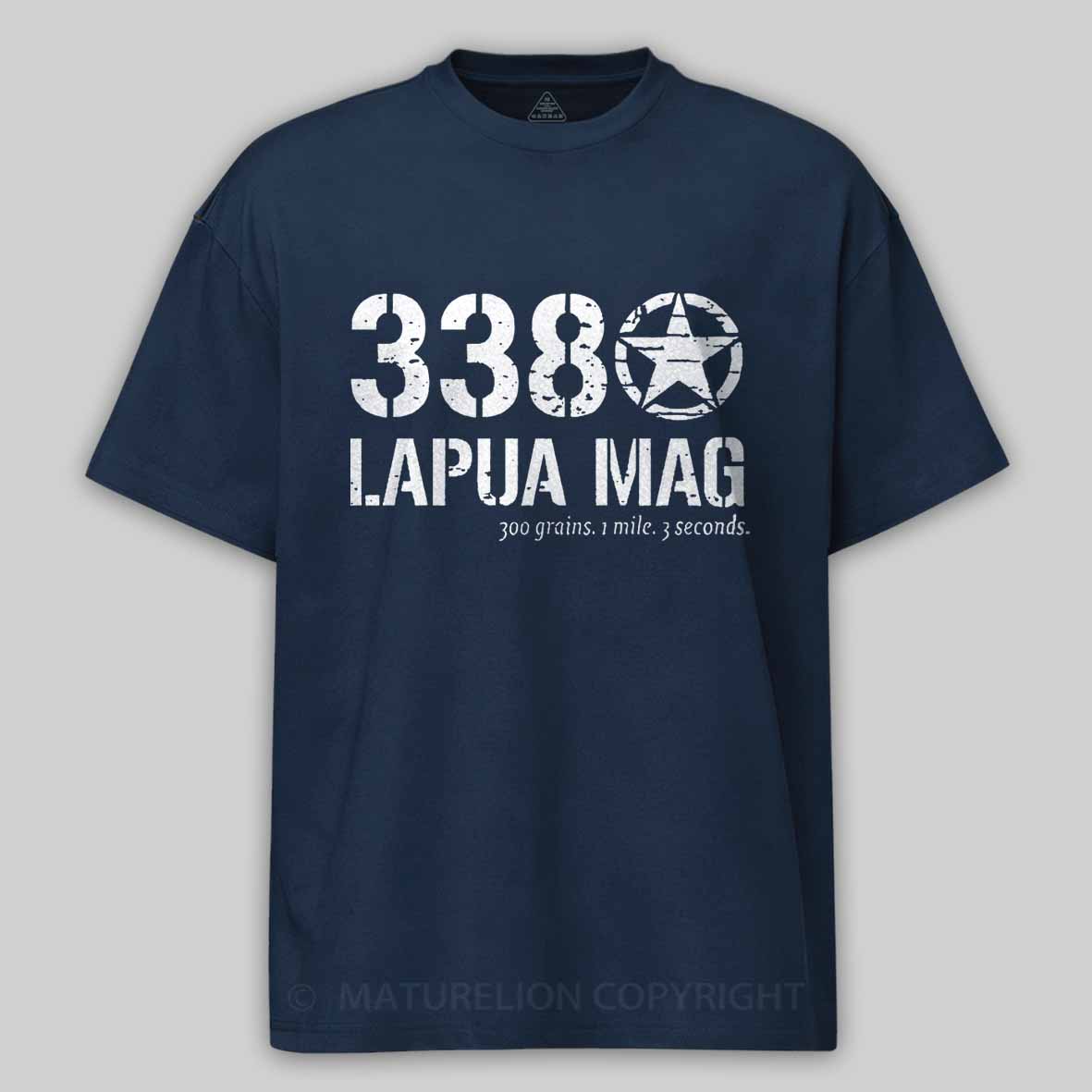 338 Lapua Mag 300 Grains 1 Mile 3 Seconds Cotton T-shirt 