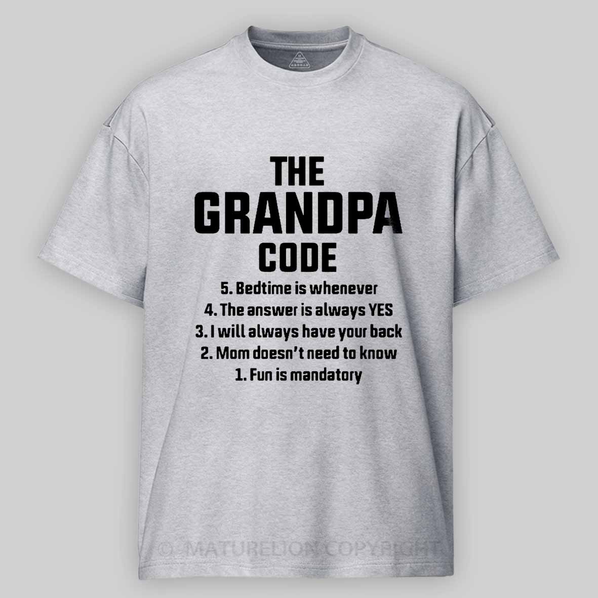 Maturelion Men's T-Shirt The Grandpa Code Cotton T-Shirt