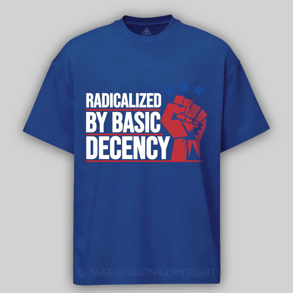 Maturelion Radicalized-By-Basic-Decency-3 Cotton T-shirt