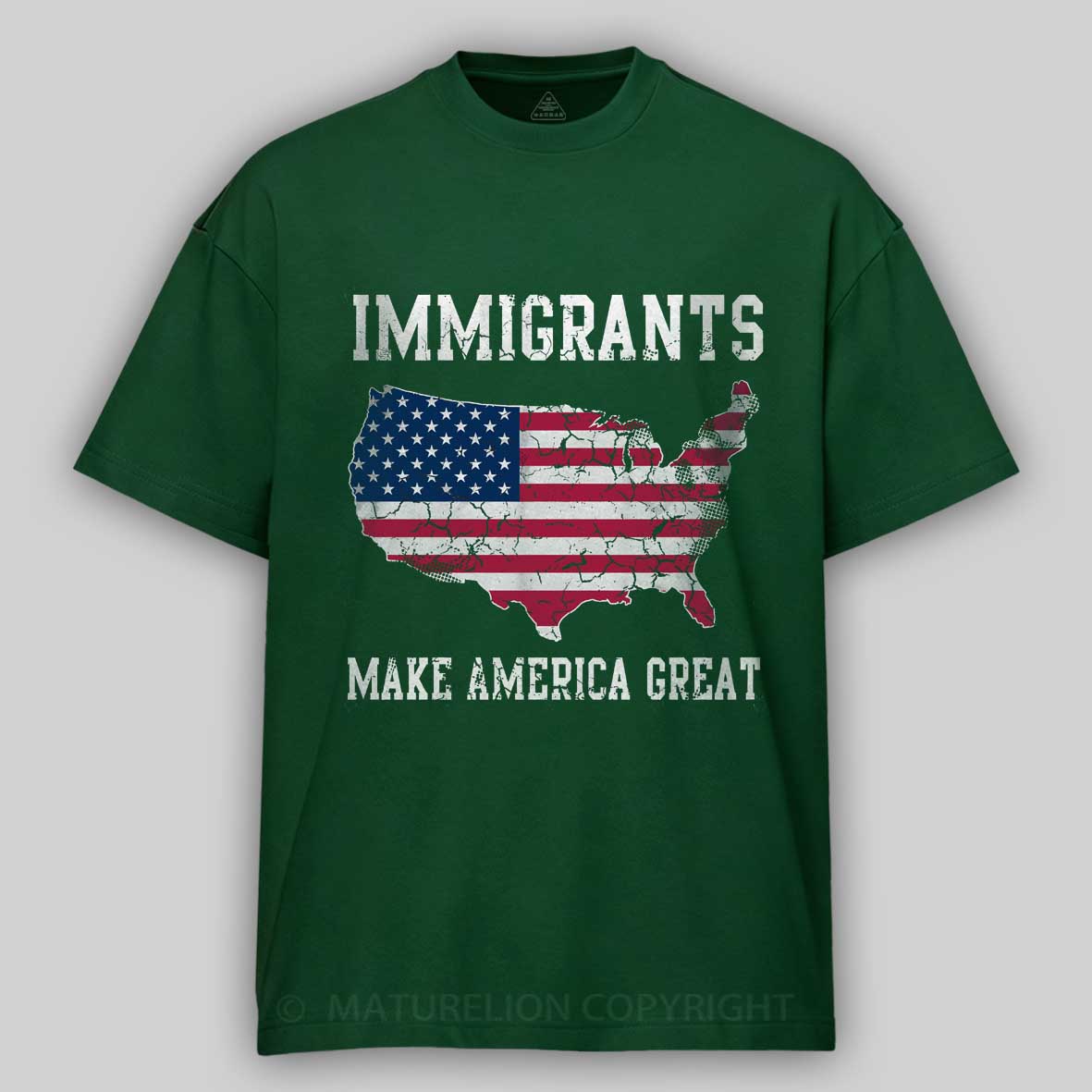 Maturelion Immigrants Make America Great  Cotton T-shirt