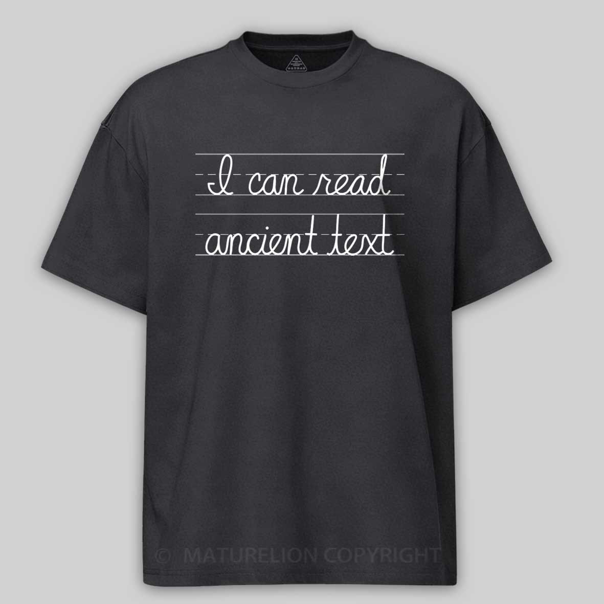Maturelion Ancient Text Cotton T-shirt