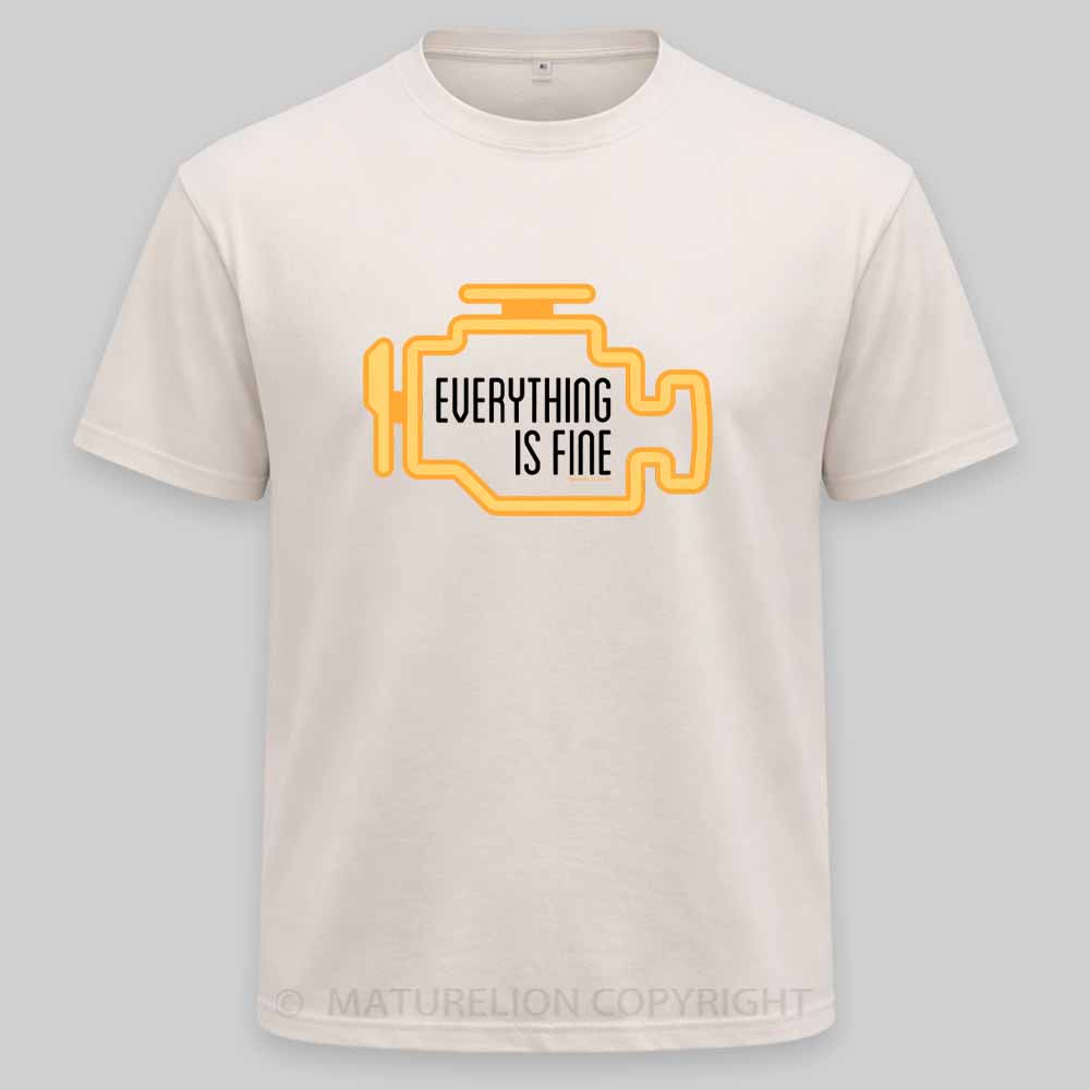 Maturelion Everything Is Fine Washed T-shirt