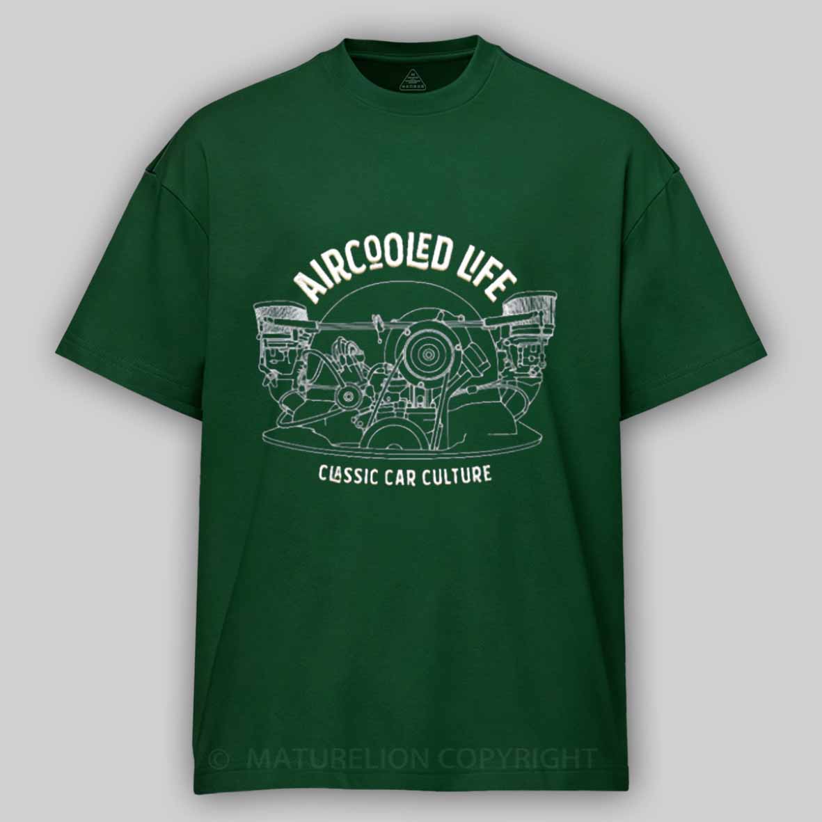 Maturelion Aircooled Life - Classic Car Culture Cotton T-shirt