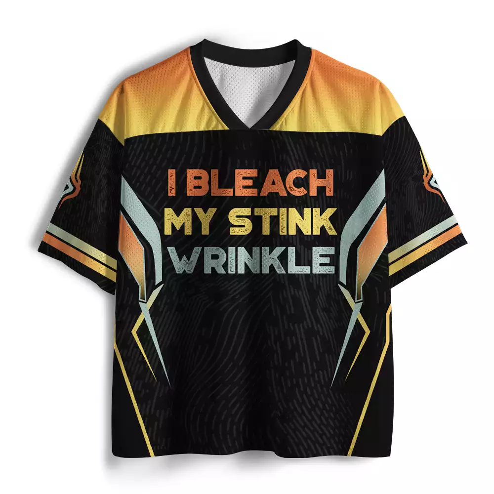Maturelion Funny Offensive I Bleach My Stink Wrinkle Mesh Jersey