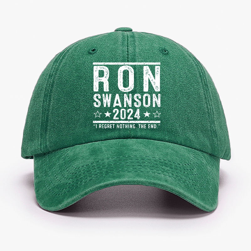 Ron Swanson 2025 I Regret Nothing The End Funny Sarcastic Cap-Maturelion