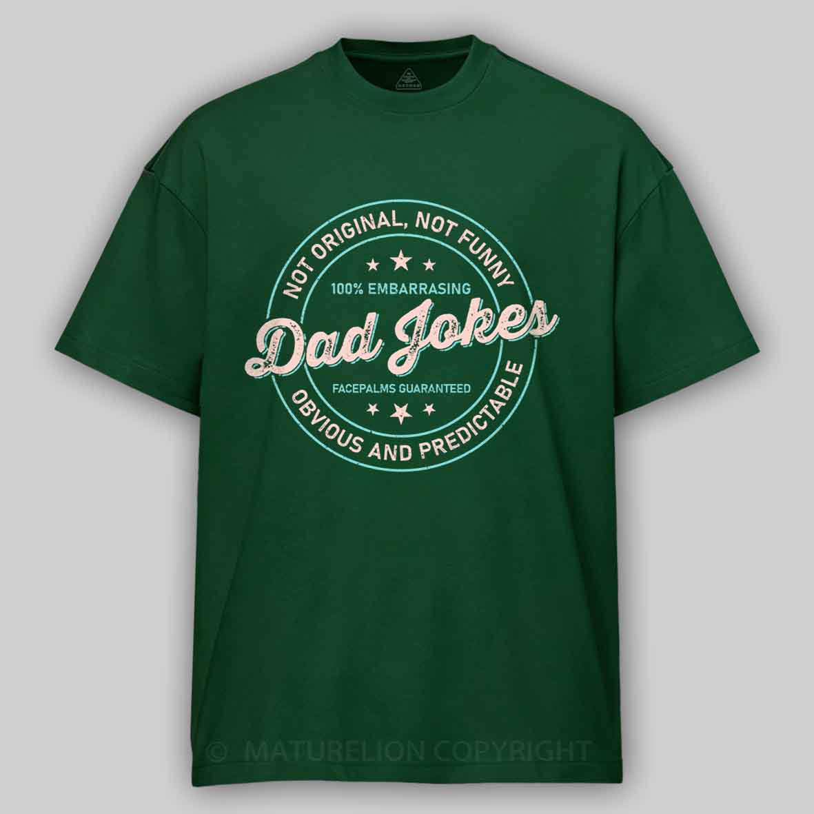 Maturelion Vintage Dad Jokes Cotton T-shirt