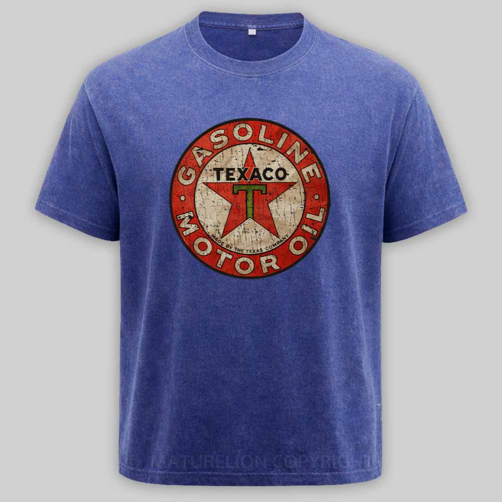Maturelion Texaco - Vintage Gasoline Motor Oil Washed T-shirt