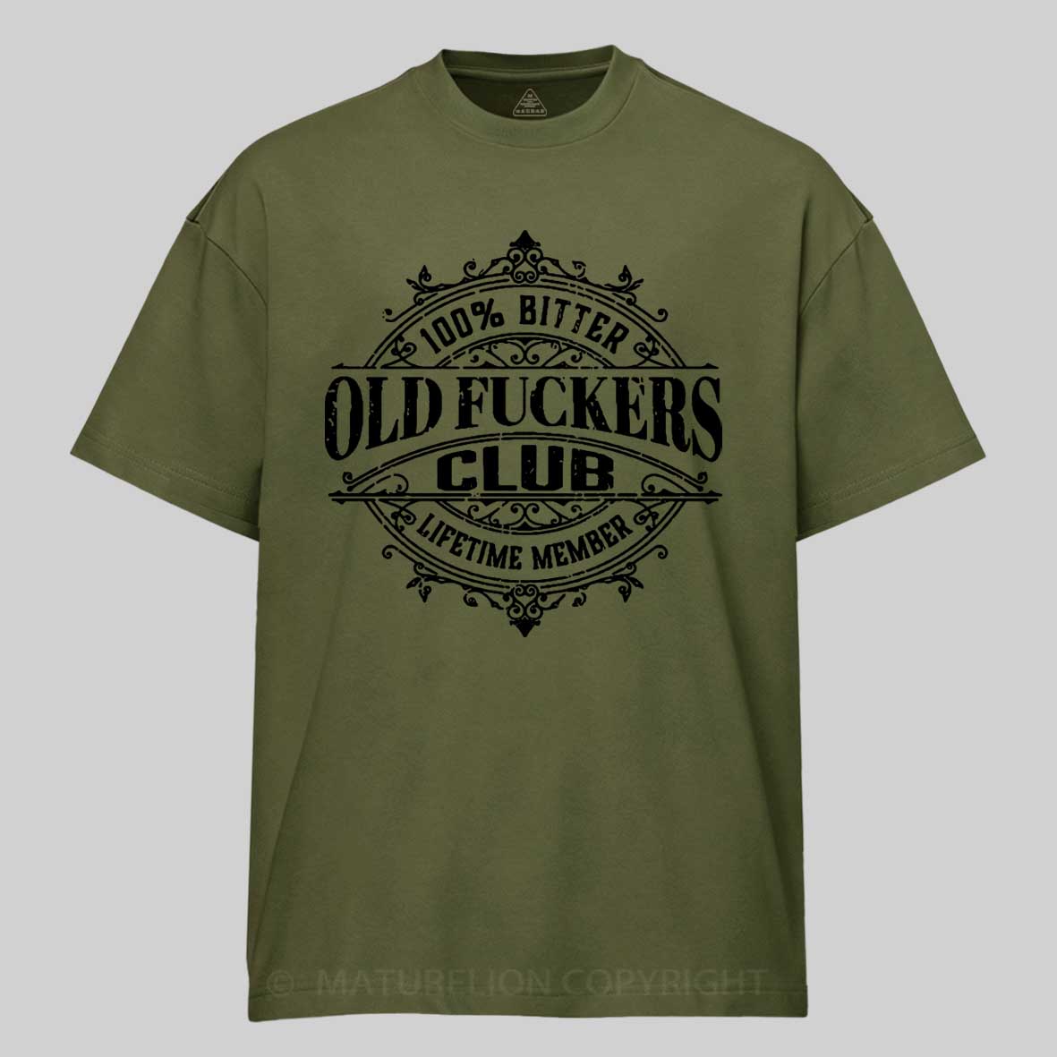 100% Bitter Old Fuckers Club Lifetime Member Cotton T-shirt-Maturelion