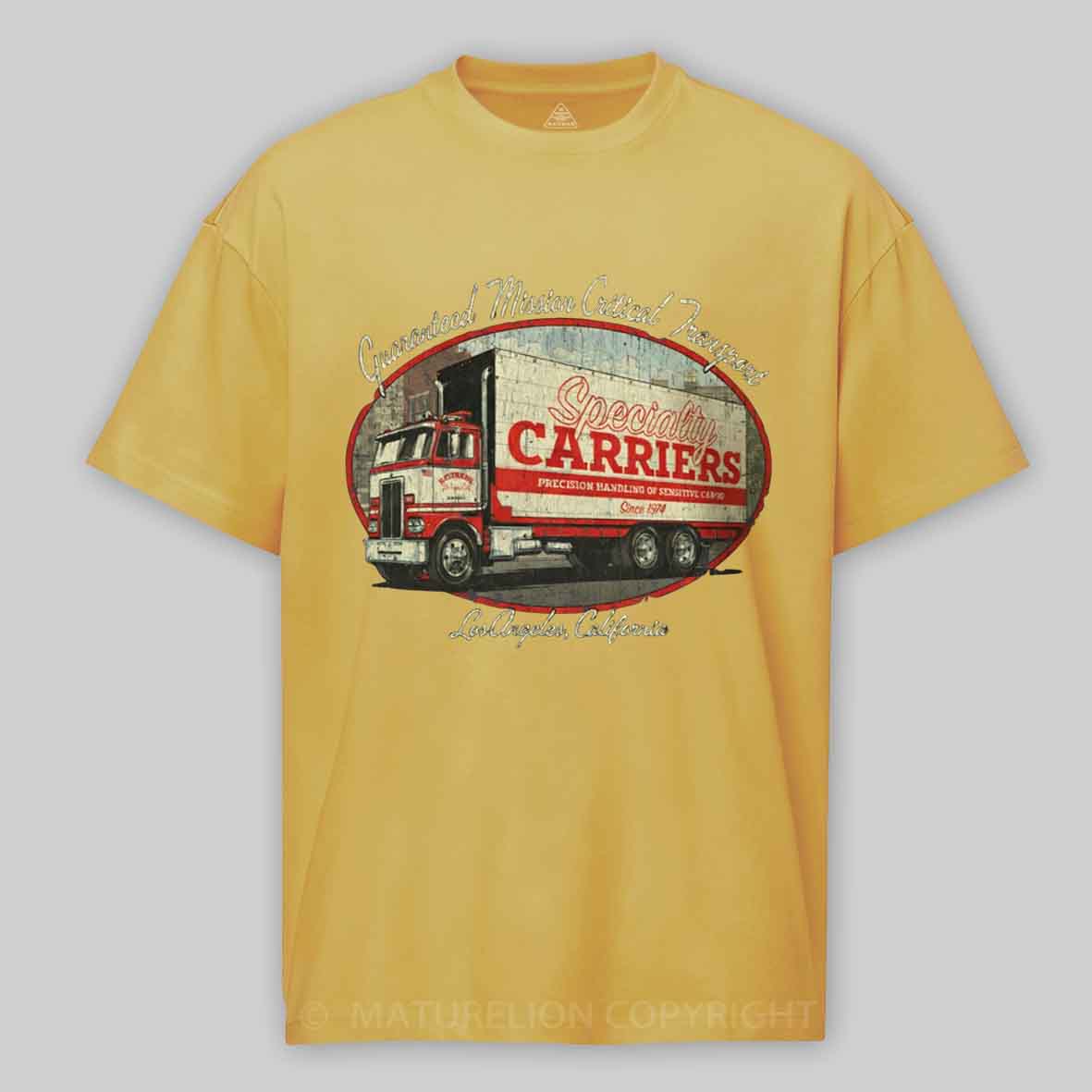 Maturelion Specialty Carriers Los Angeles 1974 Cotton T-shirt