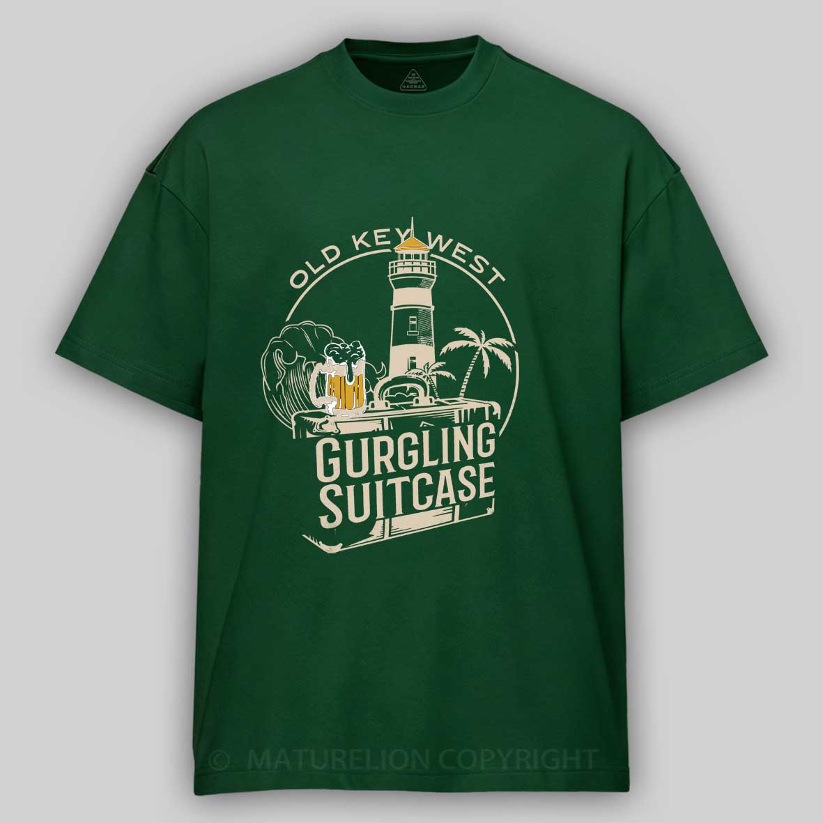 Maturelion Gurgling Suitcase Old Key West Orlando Resort Cotton T-shirt