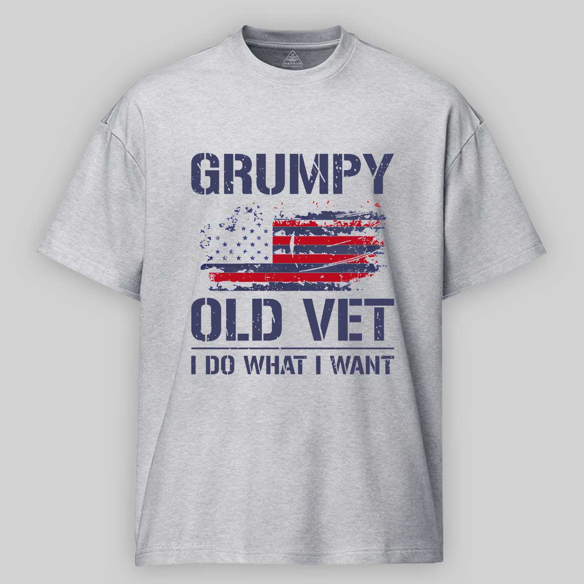 Maturelion Grumpy Old Vet I Do What I Want Retro Patriotic Cotton T-shirt