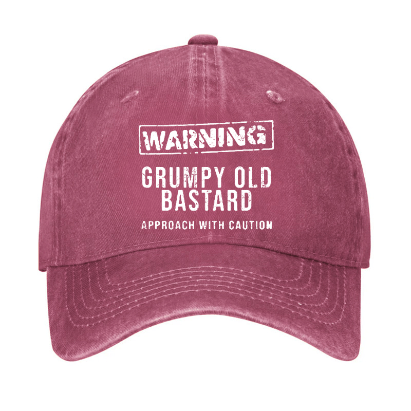 Warning Grumpy Old Bastard Approach With Caution Cap (Free Customization)-Maturelion