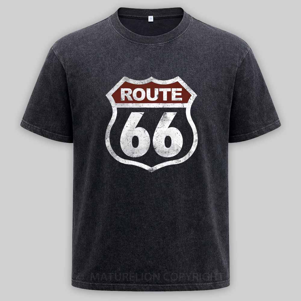 Maturelion Historic Route 66 Vintage Washed T-shirt
