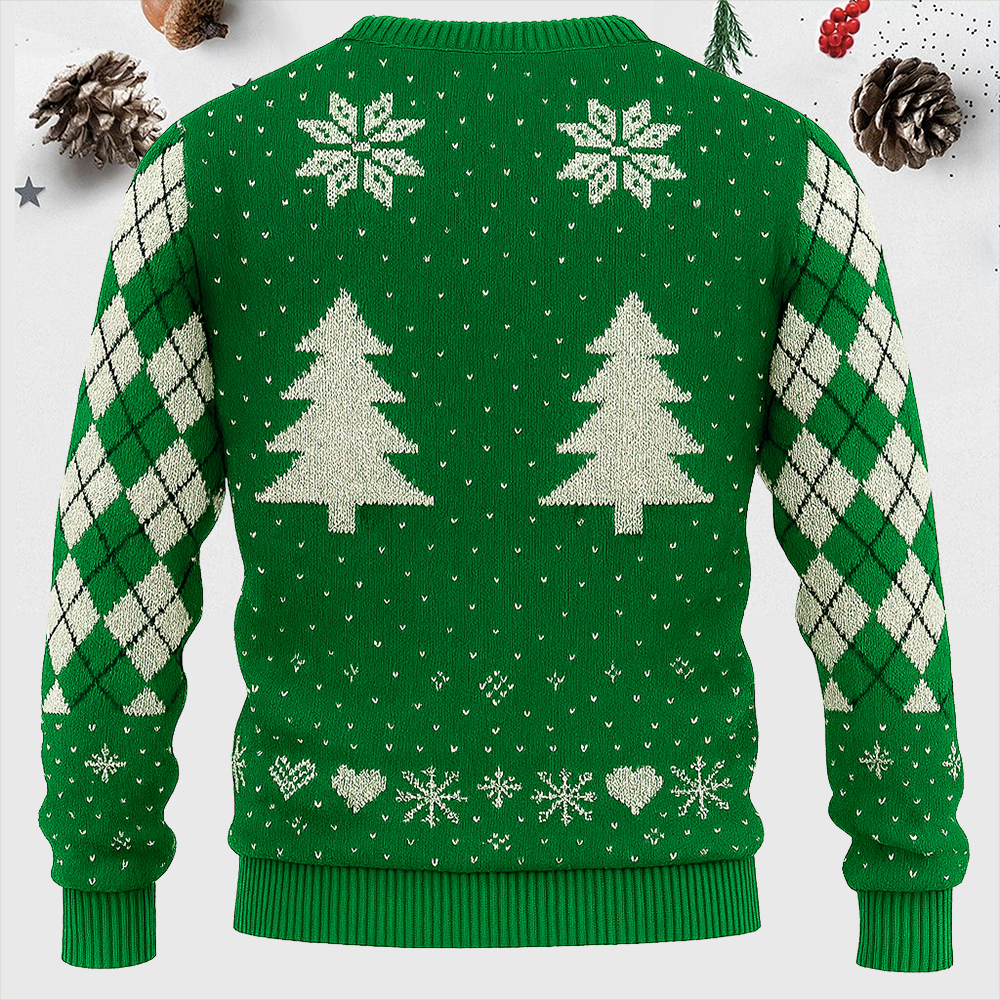 Maturelion Light Up Santa Claus Golf Funny Christmas Ugly Sweater