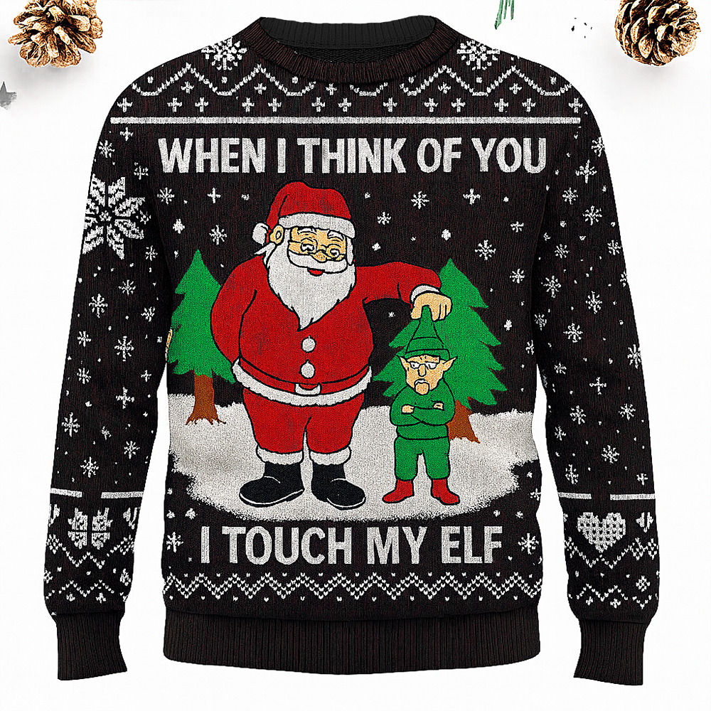 Maturelion Santa Elf Funny Christmas Ugly Sweater