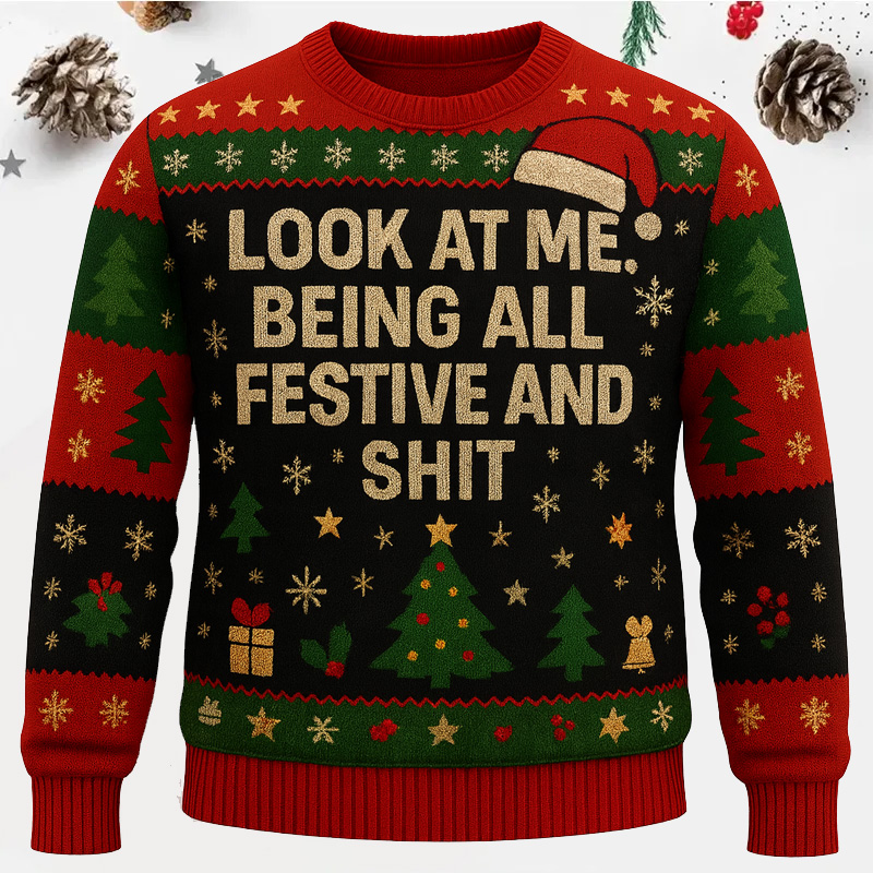 Maturelion Look At Me Being All Festive And Shit Ugly Sweater