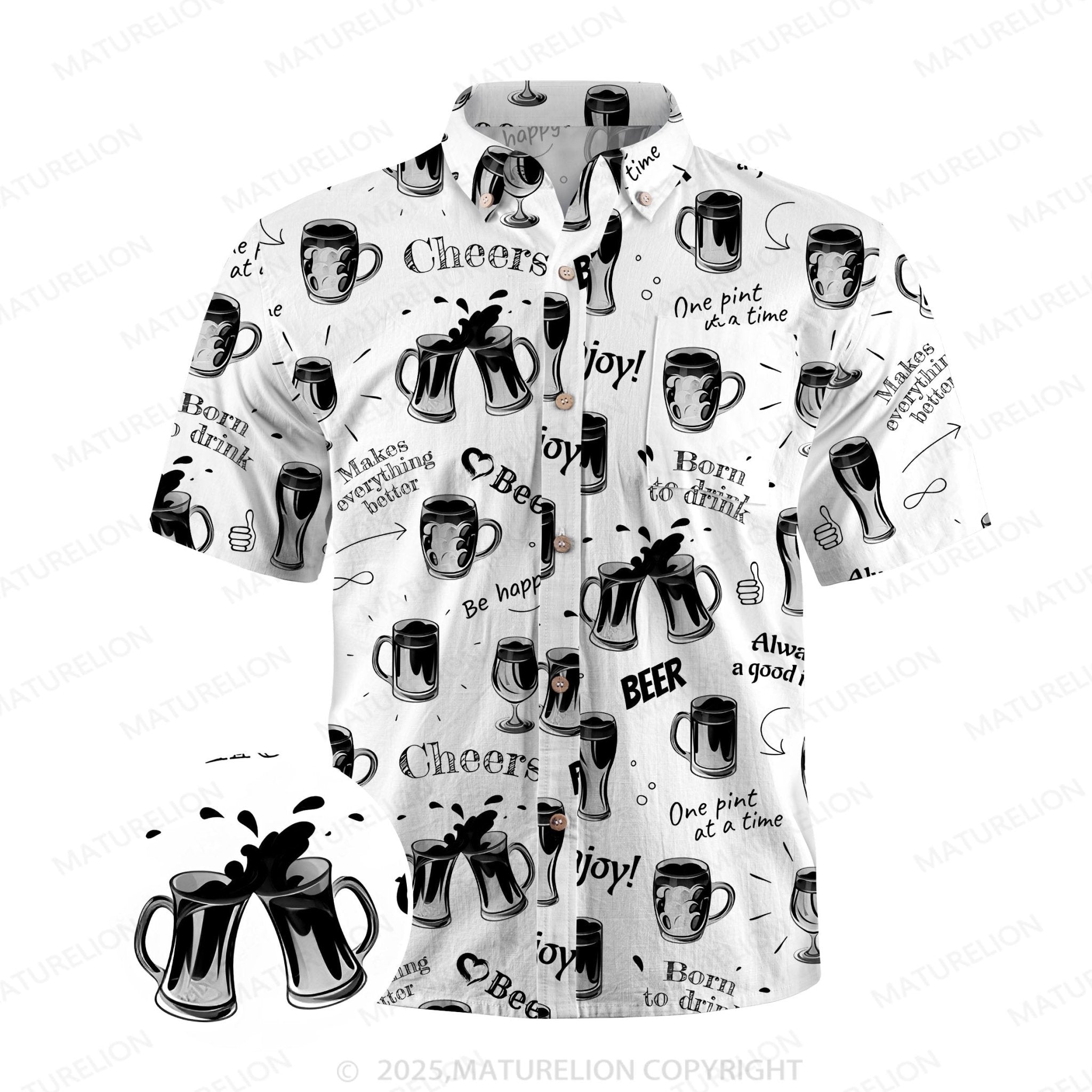 Maturelion Men's Hawaiian Shirt Cool Tropics Hawaiian Shirt-Maturelion