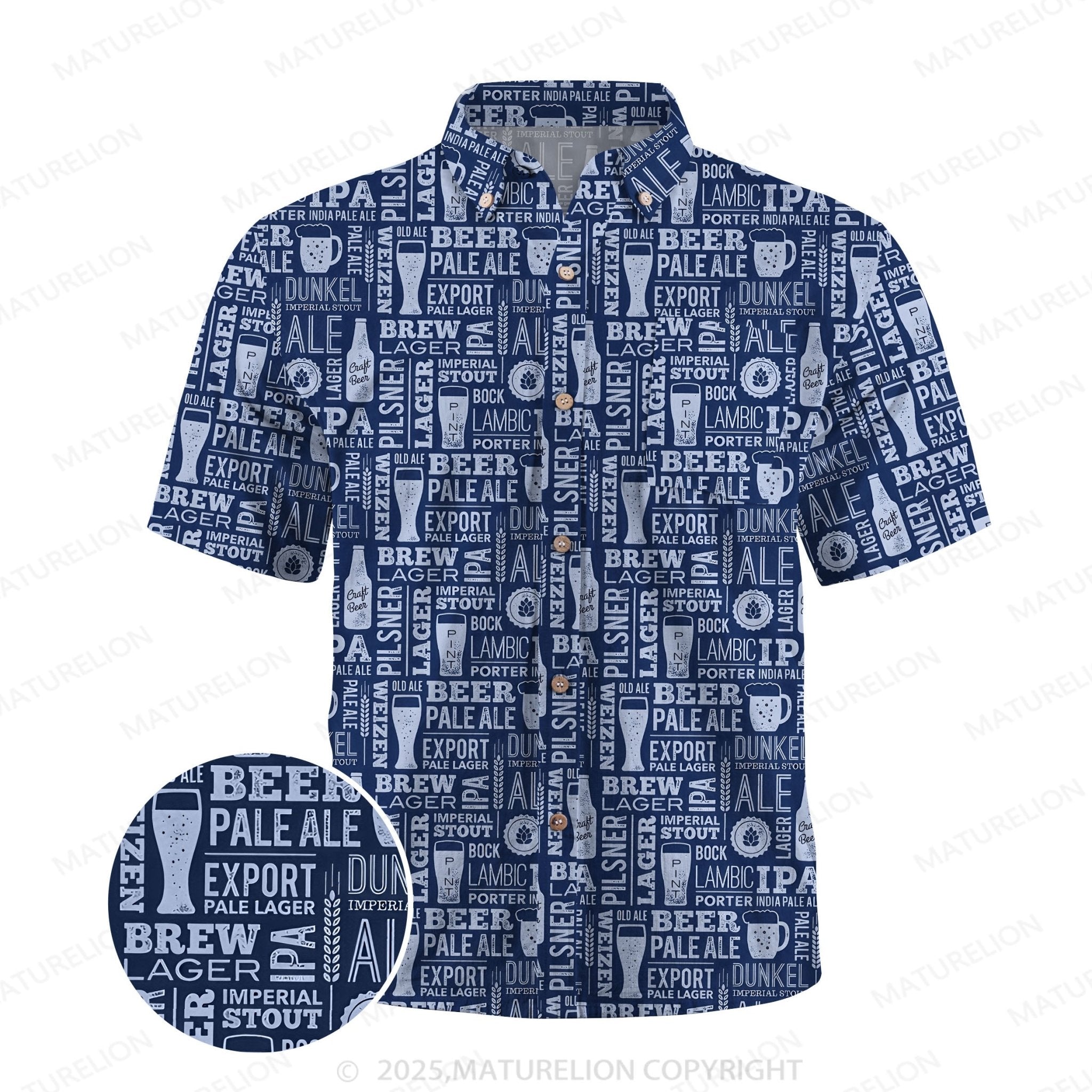 Maturelion Men's Hawaiian Shirt Surf and Sand Hawaiian Shirt-Maturelion