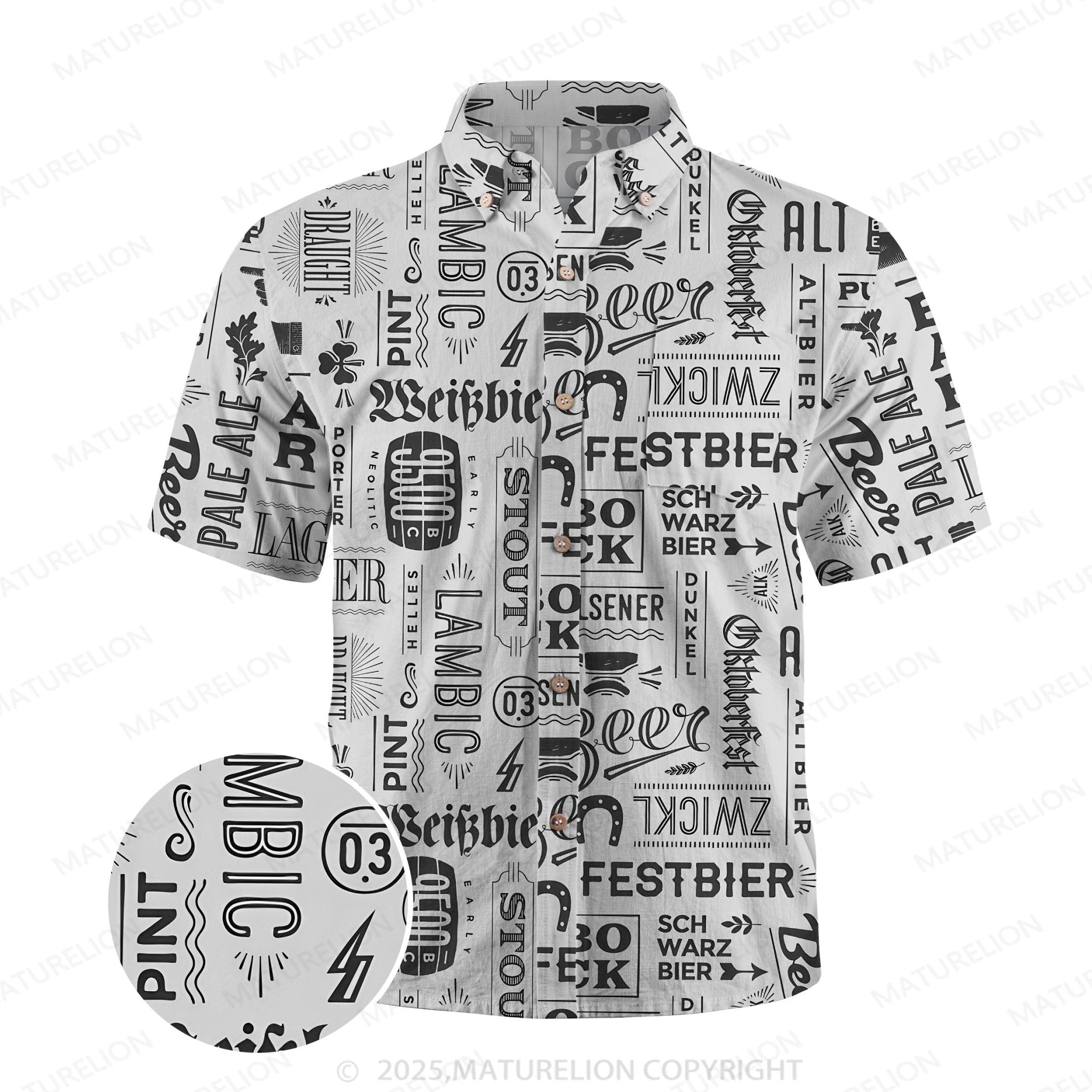 Maturelion Sunset Vibes Button Up Shirt