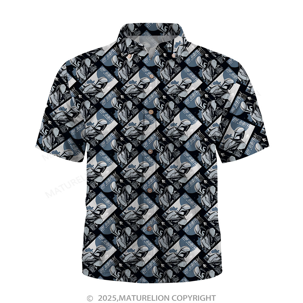 Maturelion Men's Hawaiian Shirt Neon Synthwave Laser Sword Hawaiian Shirt