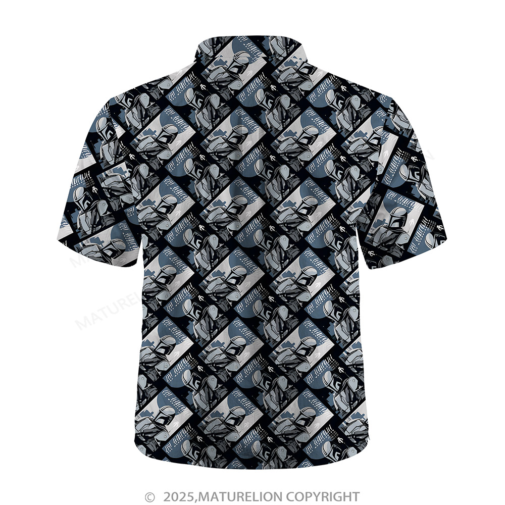 Maturelion Men's Hawaiian Shirt Neon Synthwave Laser Sword Hawaiian Shirt