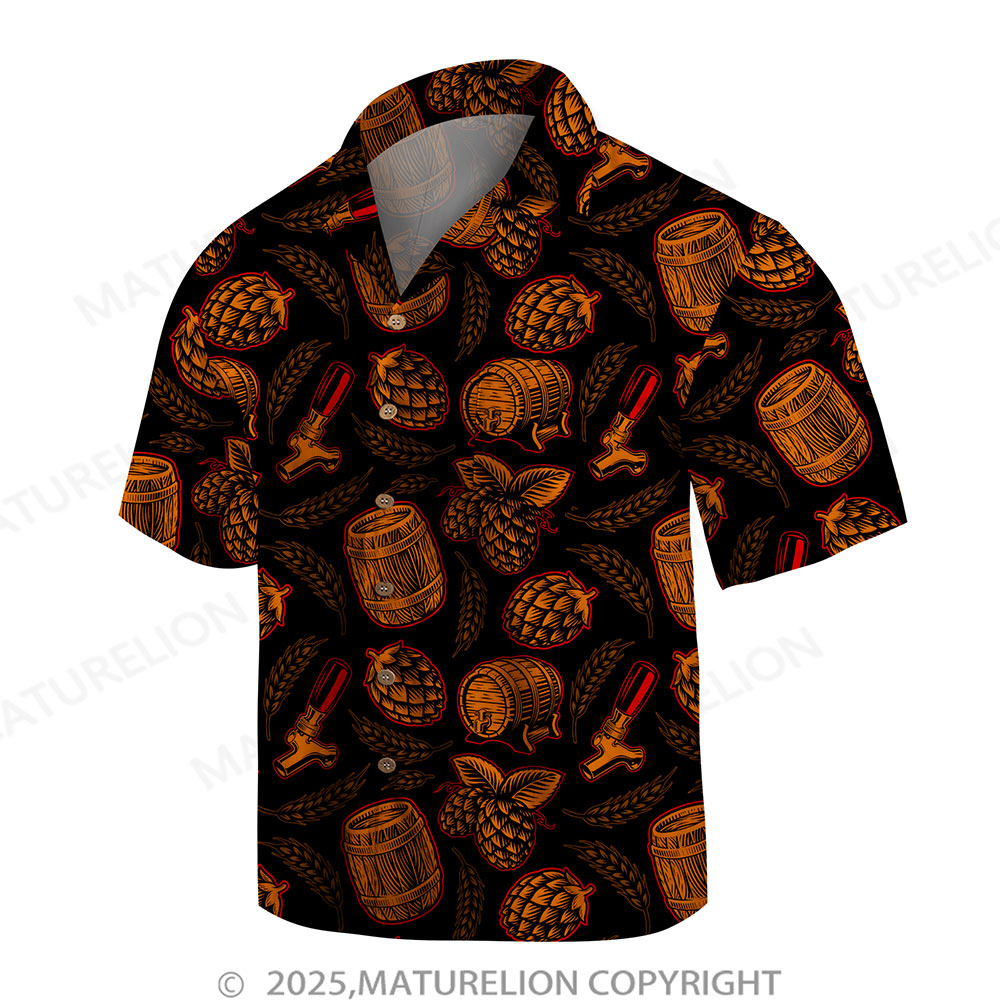 Maturelion Men's Hawaiian Shirt Aloha Sunset Hawaiian Shirt
