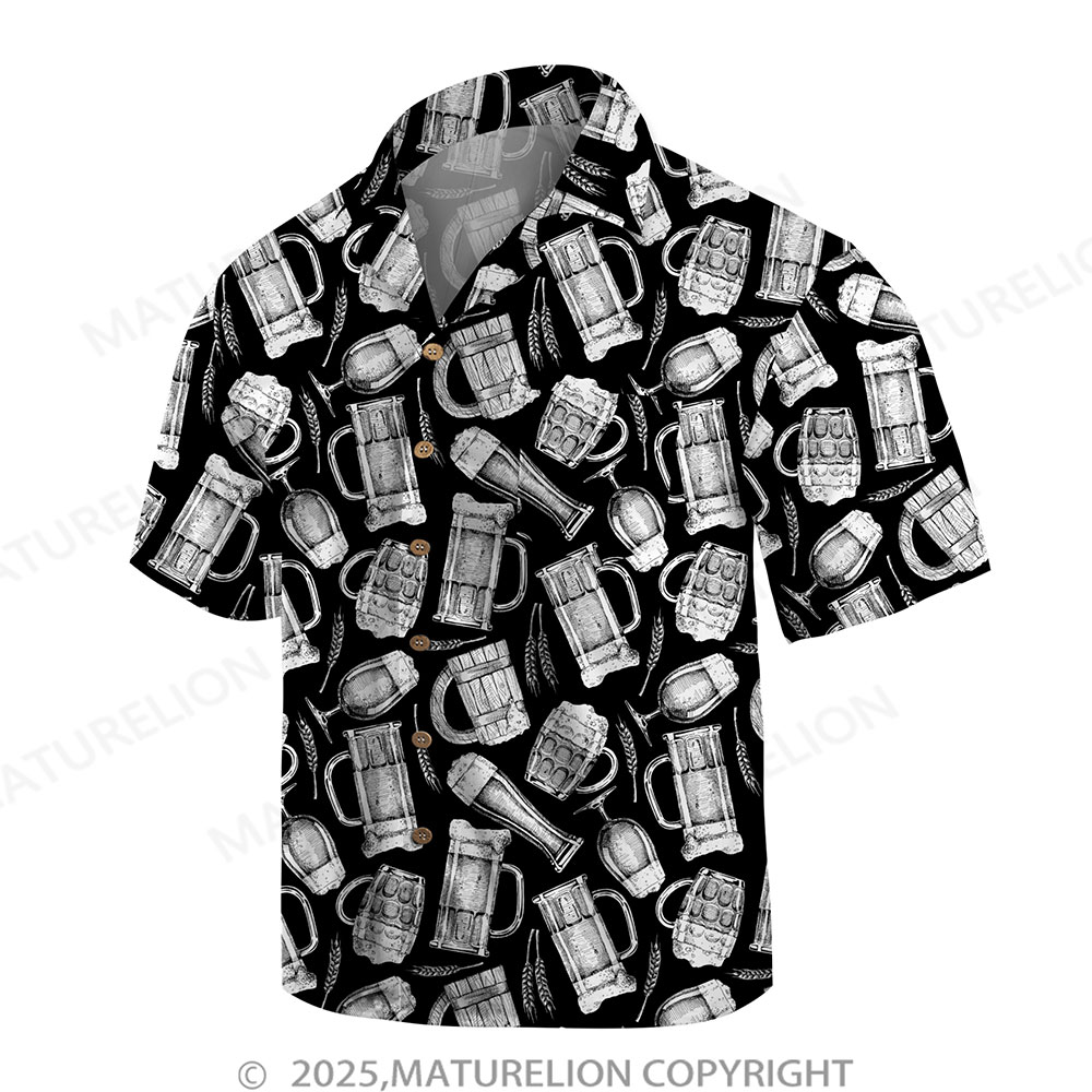 Maturelion Men's Hawaiian Shirt Surf Shack Hawaiian Shirt