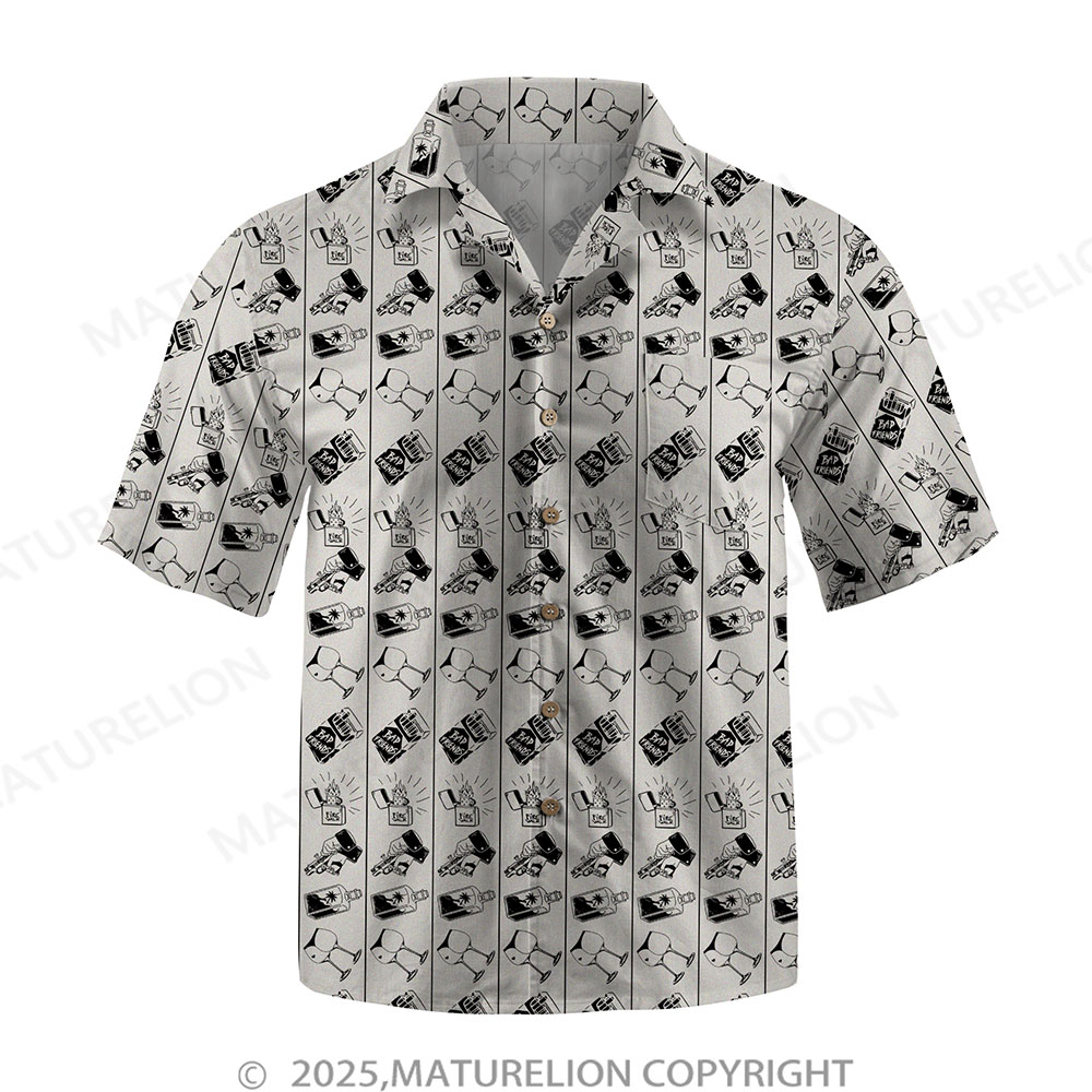 Maturelion Men's Hawaiian Shirt Midnight Tropics Hawaiian Shirt-Maturelion