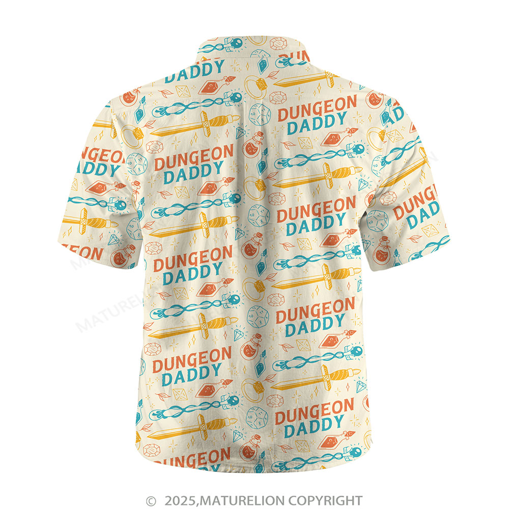 Maturelion Aloha Shirts Dungeon Daddy Button Up Shirt