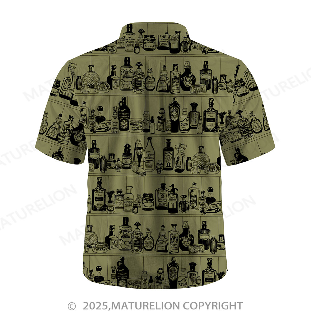 Maturelion Men's Hawaiian Shirt Pacific Flow Button Up Shirt