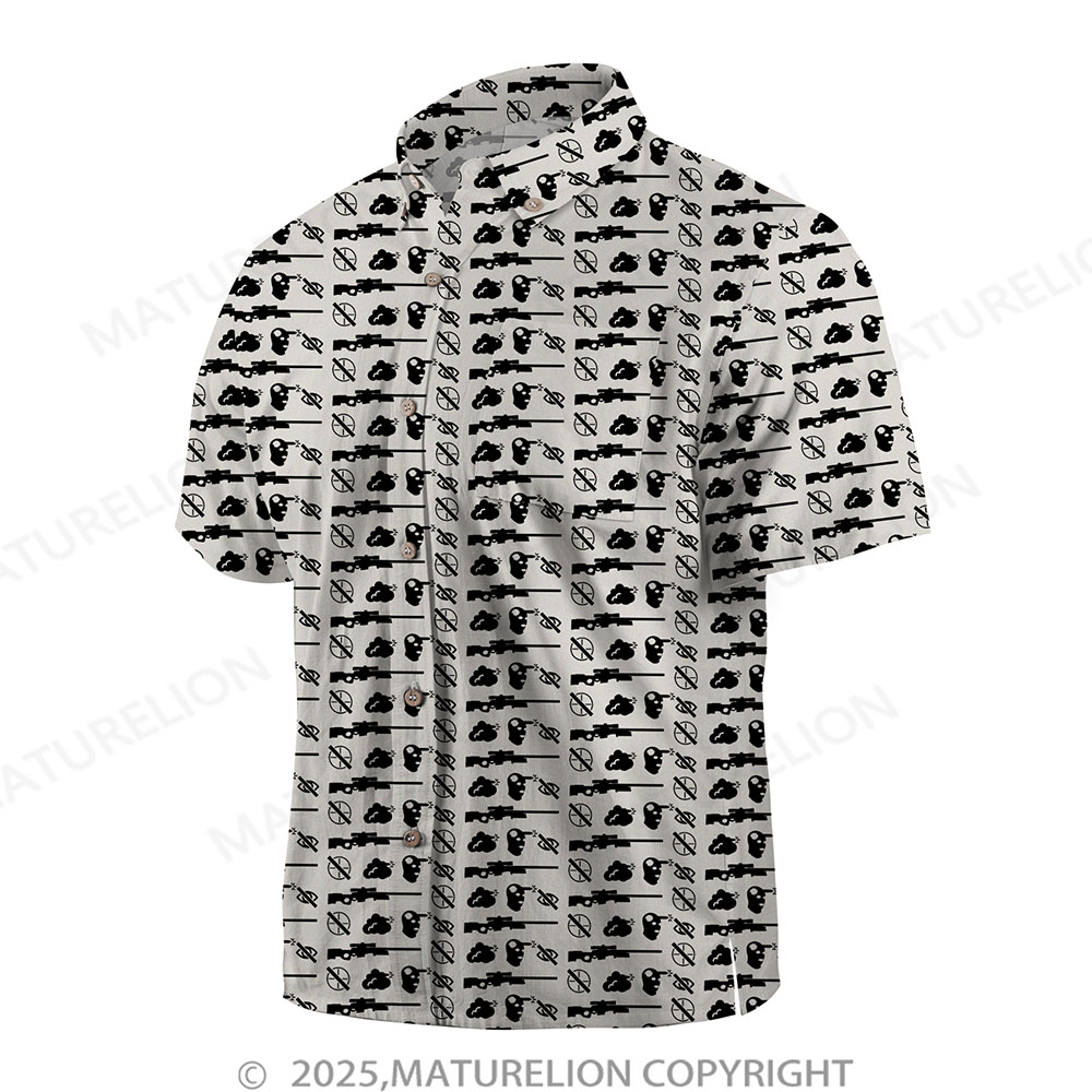 Maturelion Men's Hawaiian Shirt Jungle Vibes Button Up Shirt