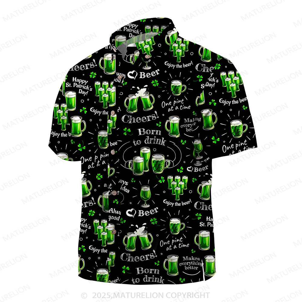 Maturelion St Patrick's Button Up Shirt Seaside Chill Button Up Shirt