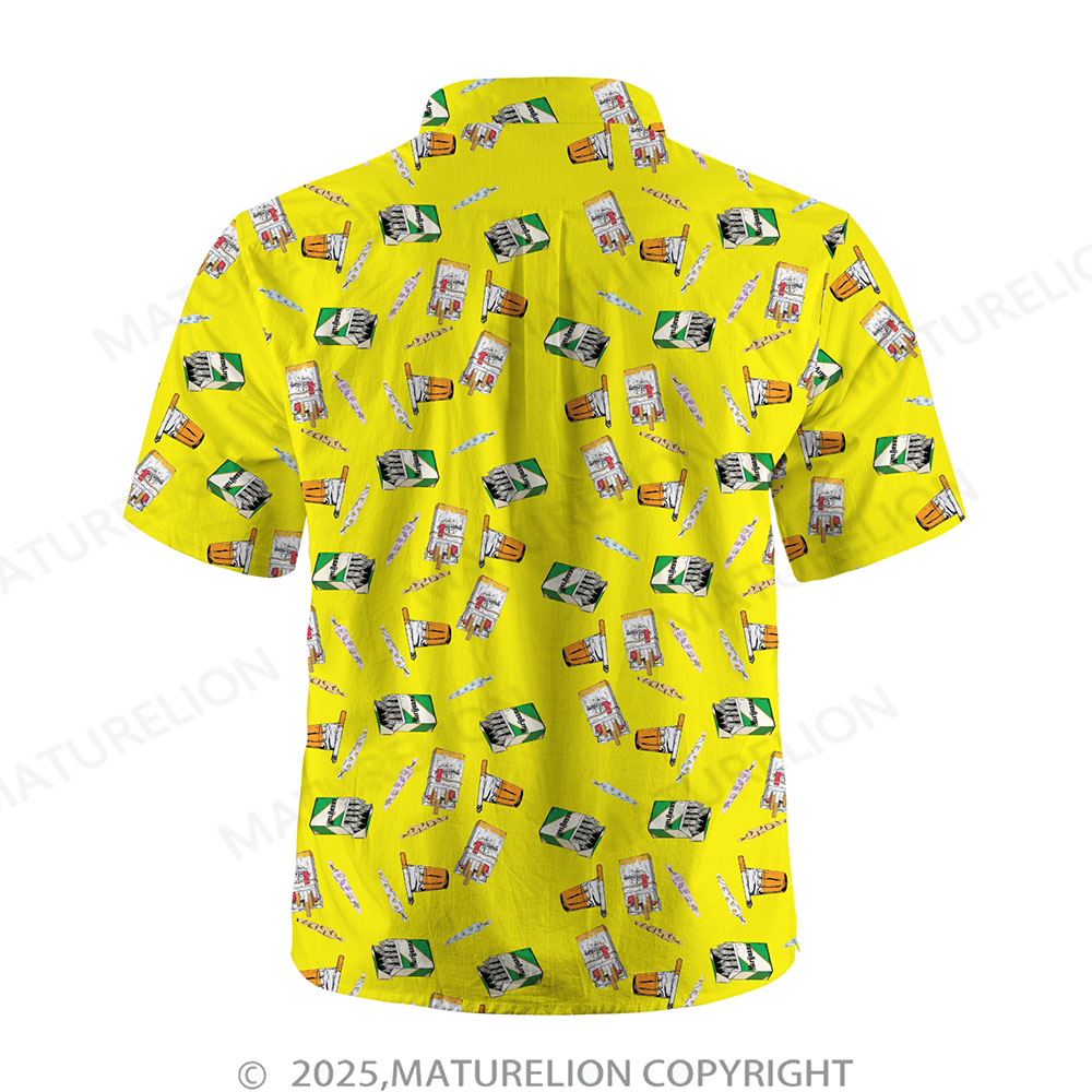 Maturelion Men's Button Pocket ShirtTropical Bliss and Endless Thrills Hawaiian Shirt