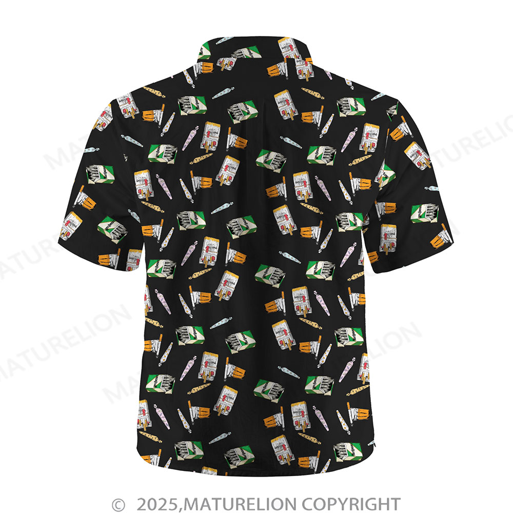 Maturelion Men's Button Pocket ShirtSeduction in the Sand Hawaiian Shirt