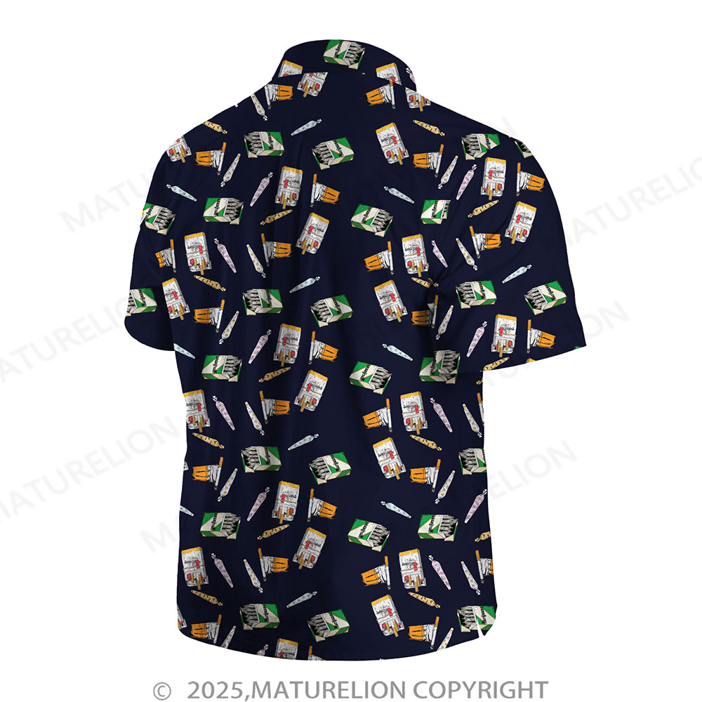 Maturelion Men's Button Pocket ShirtIsland Breeze with Sensual Ease Hawaiian Shirt