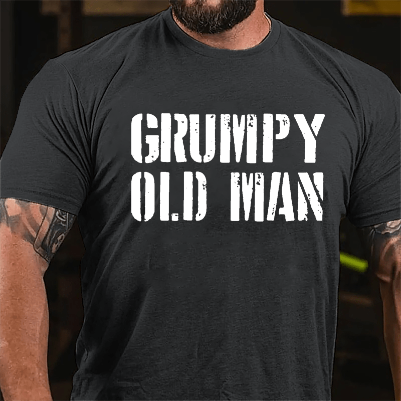 Grumpy Old Man Cotton T-shirt-Maturelion