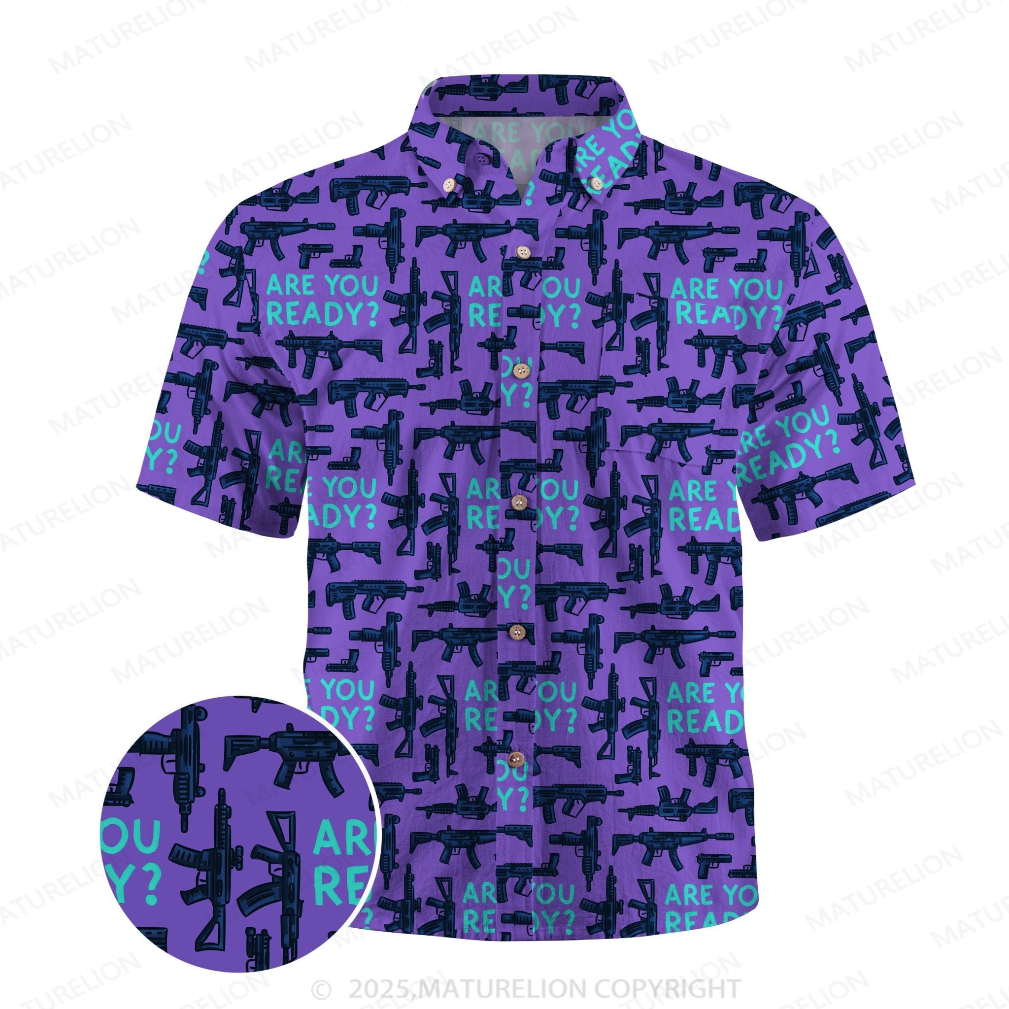 Maturelion Coconut Bay Button Up Shirt