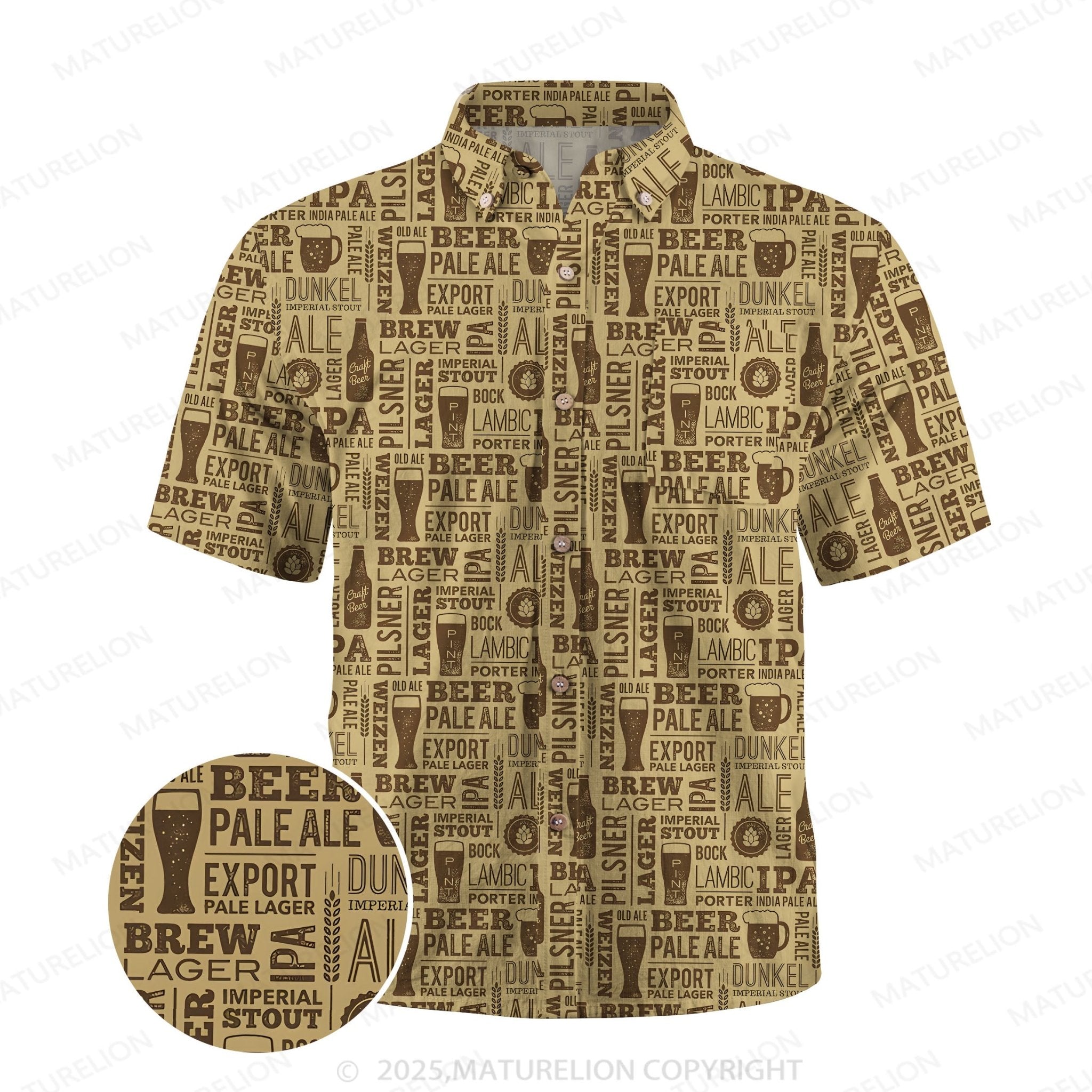 Maturelion Surf and Sand Button Up Shirt