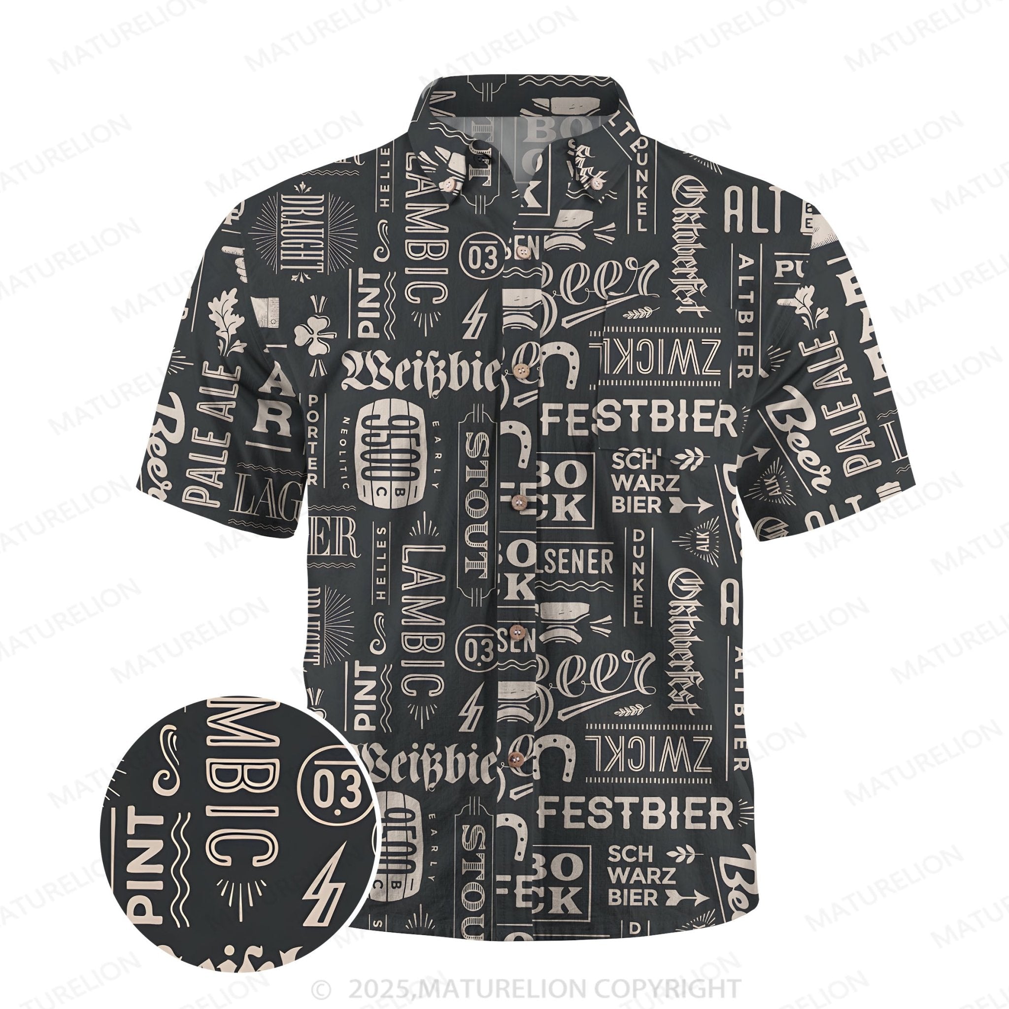 Maturelion Sunset Vibes Button Up Shirt