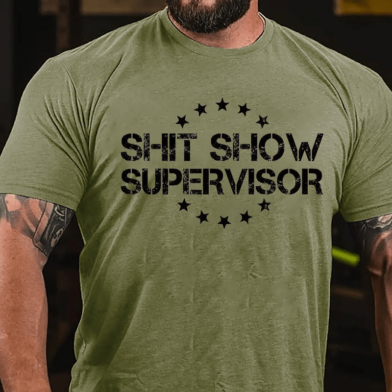 Shit Show Supervisor Men's Cotton T-shirt-Maturelion