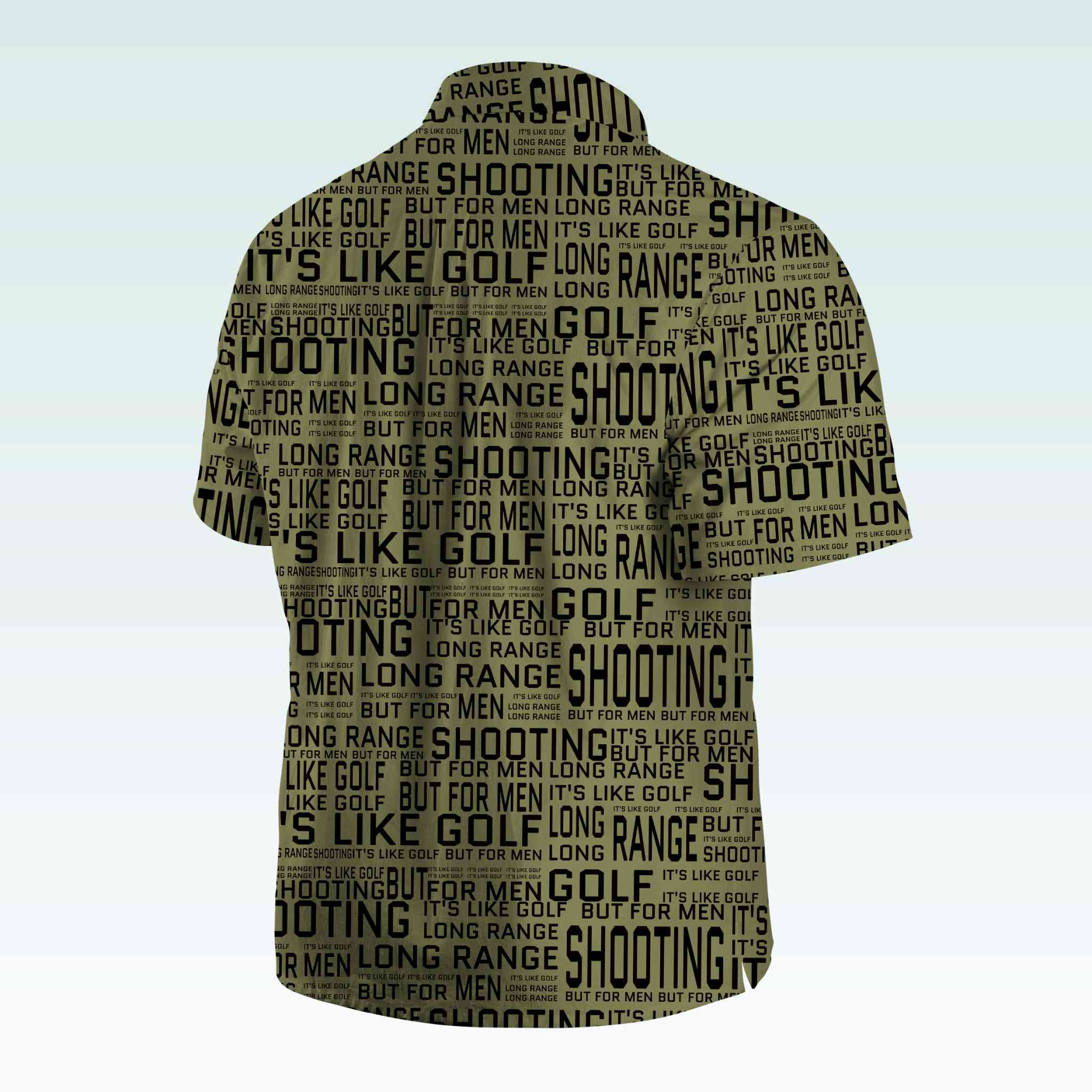 Maturelion Men's Button Pocket ShirtLong Range Shooting It's Like Golf But For Men Hawaiian Shirt