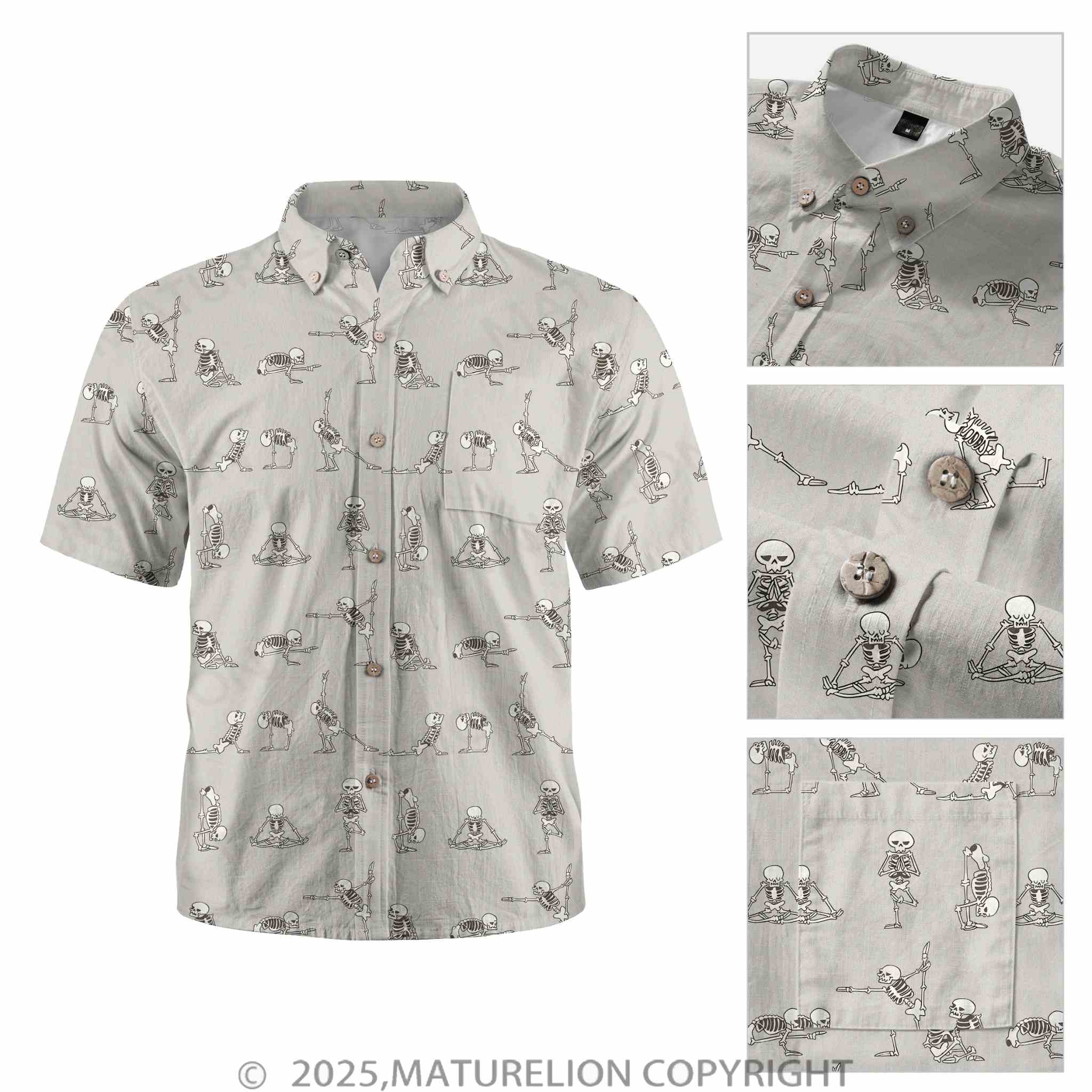 Maturelion Men's Button Pocket ShirtCatch the Sunset and Feel the Spark Hawaiian Shirt
