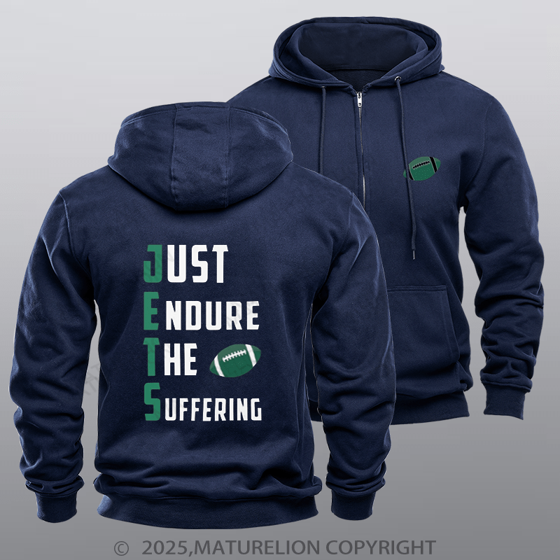 Maturelion Super Bowl Hoodie The Suffering Funny Fleece Zipper Hoodie