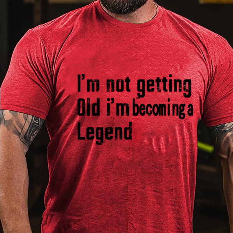 I'm Not Getting Old I'm Becoming A Legend Men's Cotton T-shirt-Maturelion