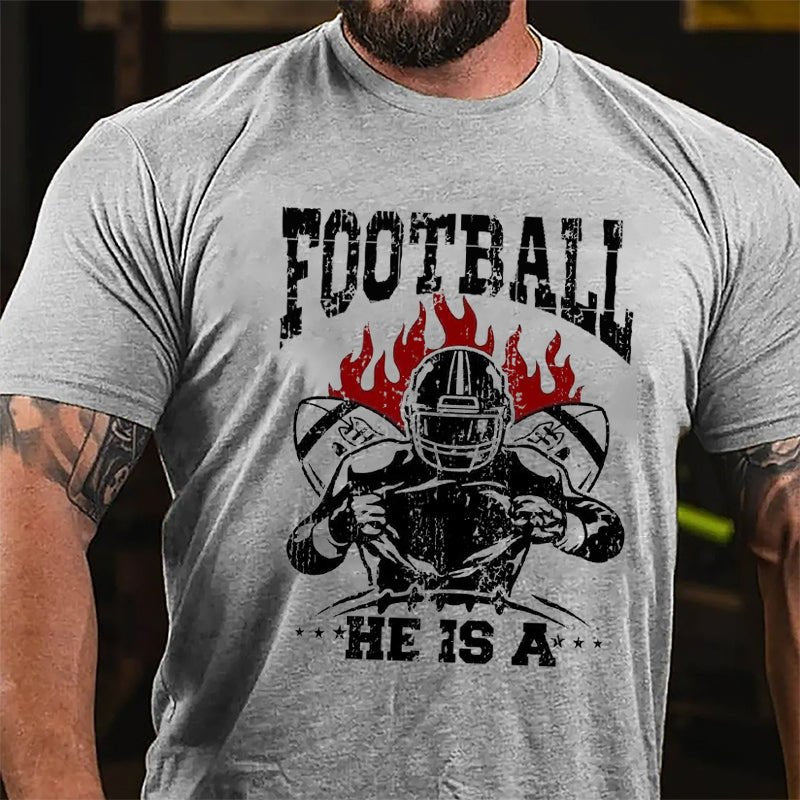 Super Bowl Football Cotton T-shirt-Maturelion