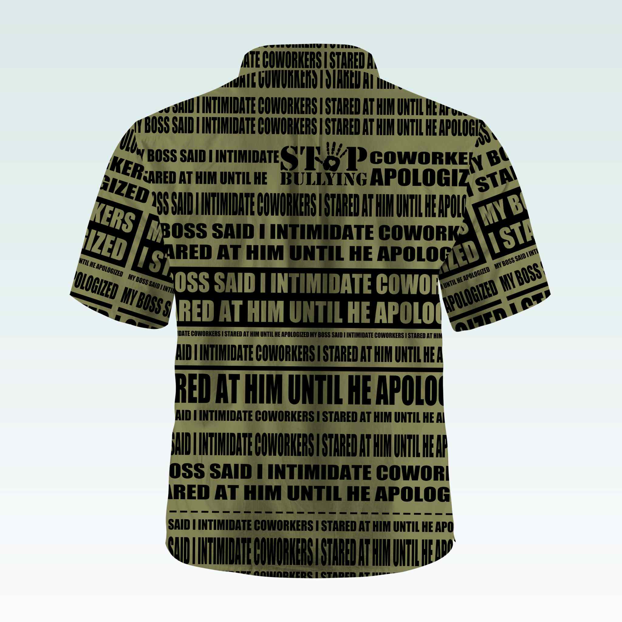 Maturelion Men's Button Pocket ShirtMy Boss Said I Intimidate Coworkers I Stared At Him Until He Apologized Hawaiian Shirt