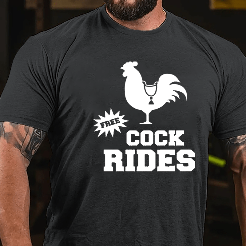 Free Cock Rides Cotton T-shirt-Maturelion