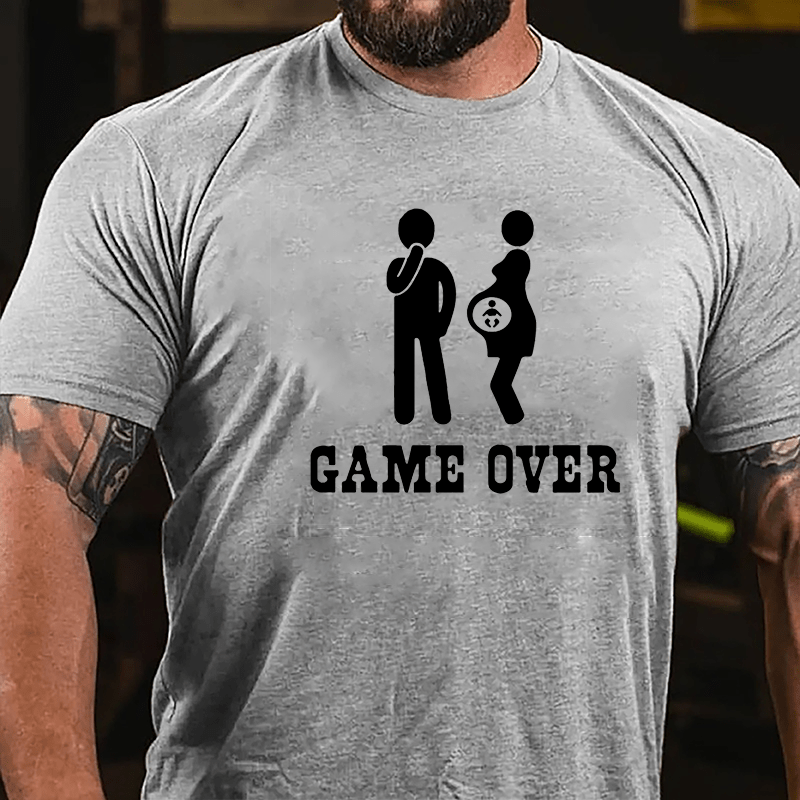 Game Over Funny Cotton T-shirt-Maturelion